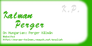 kalman perger business card