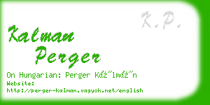 kalman perger business card